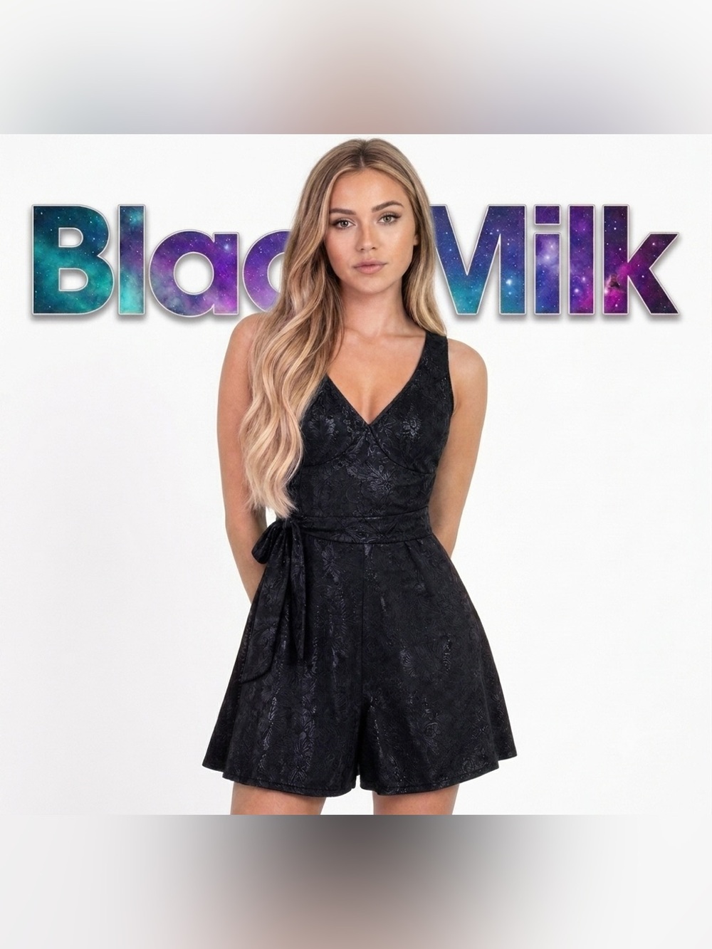 BlackMilk Vintage Midnight Brocade Romper XL Made in Australia